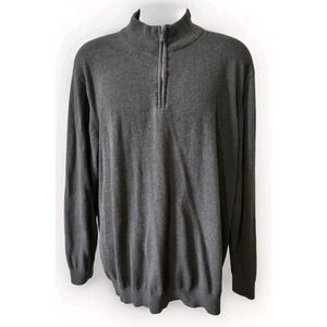 The Foundry Supply Co Quarter Zip Sweater‎ 4XL Mens Gorp Core Cabin Core Grey
